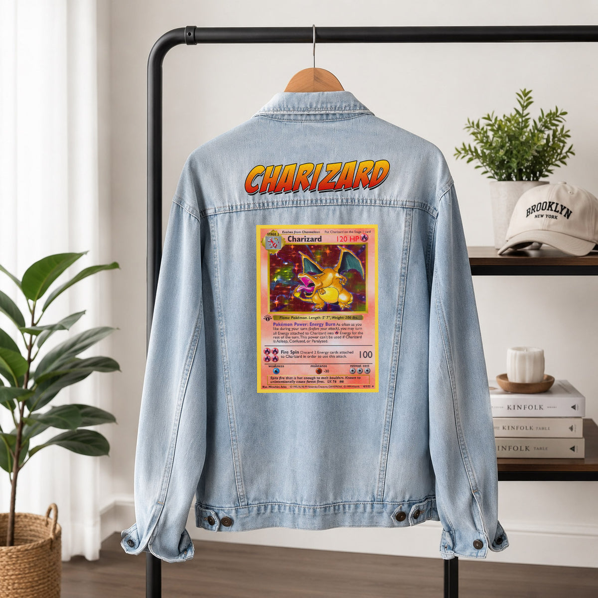 PKM Charizard Custom Lightweight Denim Jacket