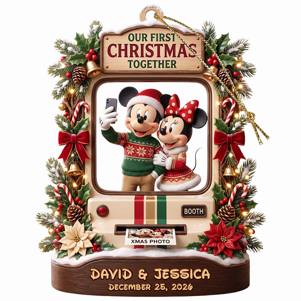 Our First Christmas Together Ornament - Personalized Gifts For Couple 07todt010826