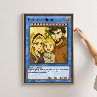 Personalized YGO Card Custom Photo Art Poster - Family Edition