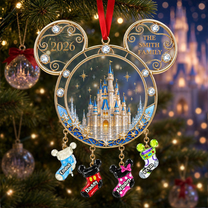 Family Socks Castle Ornament - Personalized Christmas Gifts Family 05OHTI040926