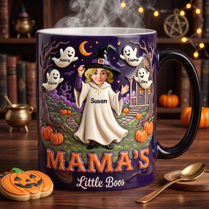 Grandma, Mama's Little Boos Magic Mug - Personalized Gifts For Halloween Magic Mug 05TOTI300726