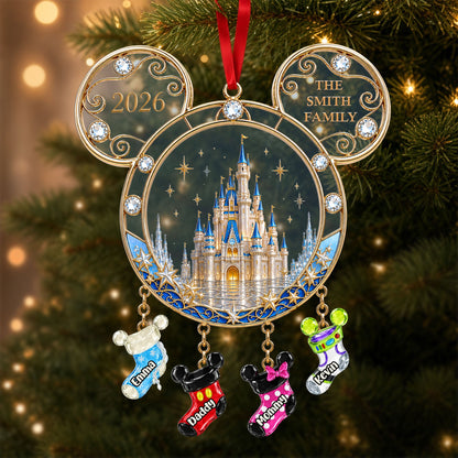 Family Socks Castle Ornament - Personalized Christmas Gifts Family 05OHTI040926