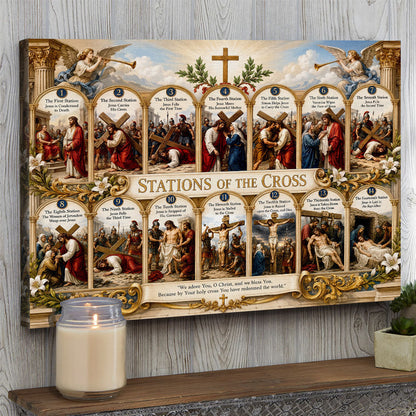 Jesus Carries The Cross Poster - Personalized Gifts For Christian 03HUTI200726