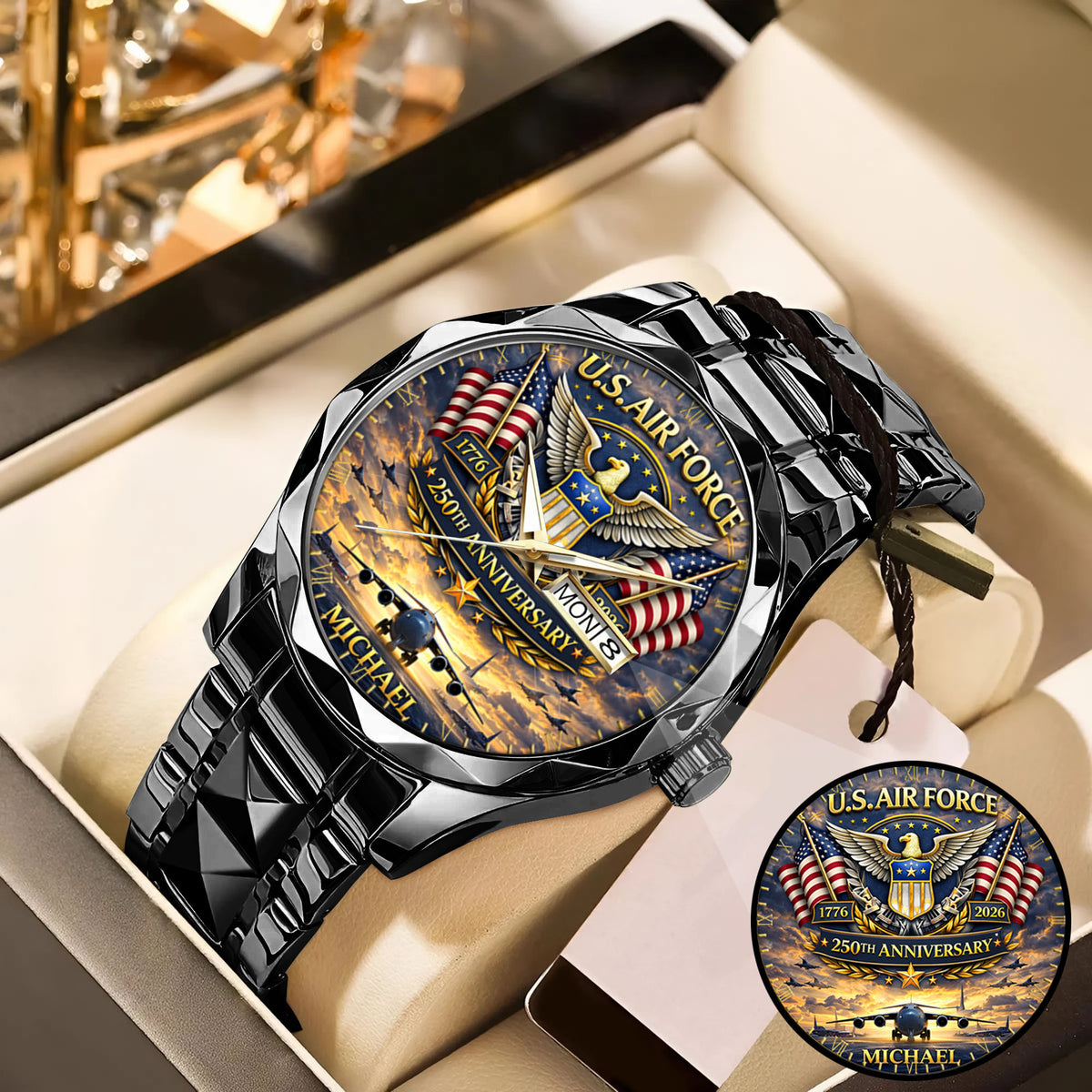 USA 250th Anniversary U.S. Air Force - Custom Name Watch