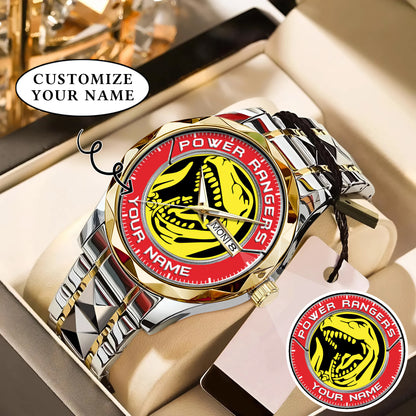 Mighty Morphin Power Rangers Tyrannosaurus Custom Name Watch