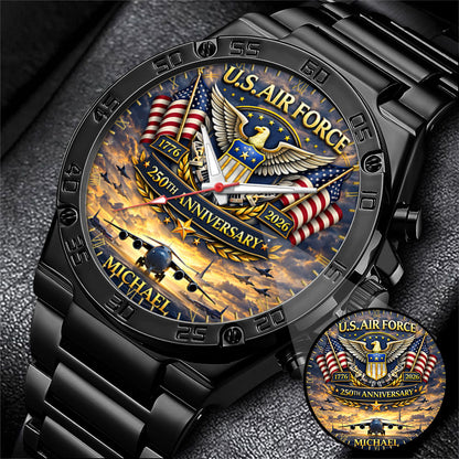 USA 250th Anniversary U.S. Air Force - Custom Name Watch