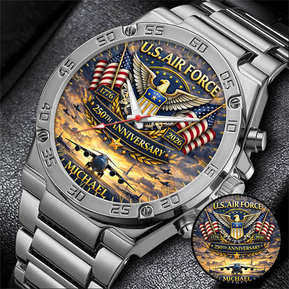 USA 250th Anniversary U.S. Air Force - Custom Name Watch
