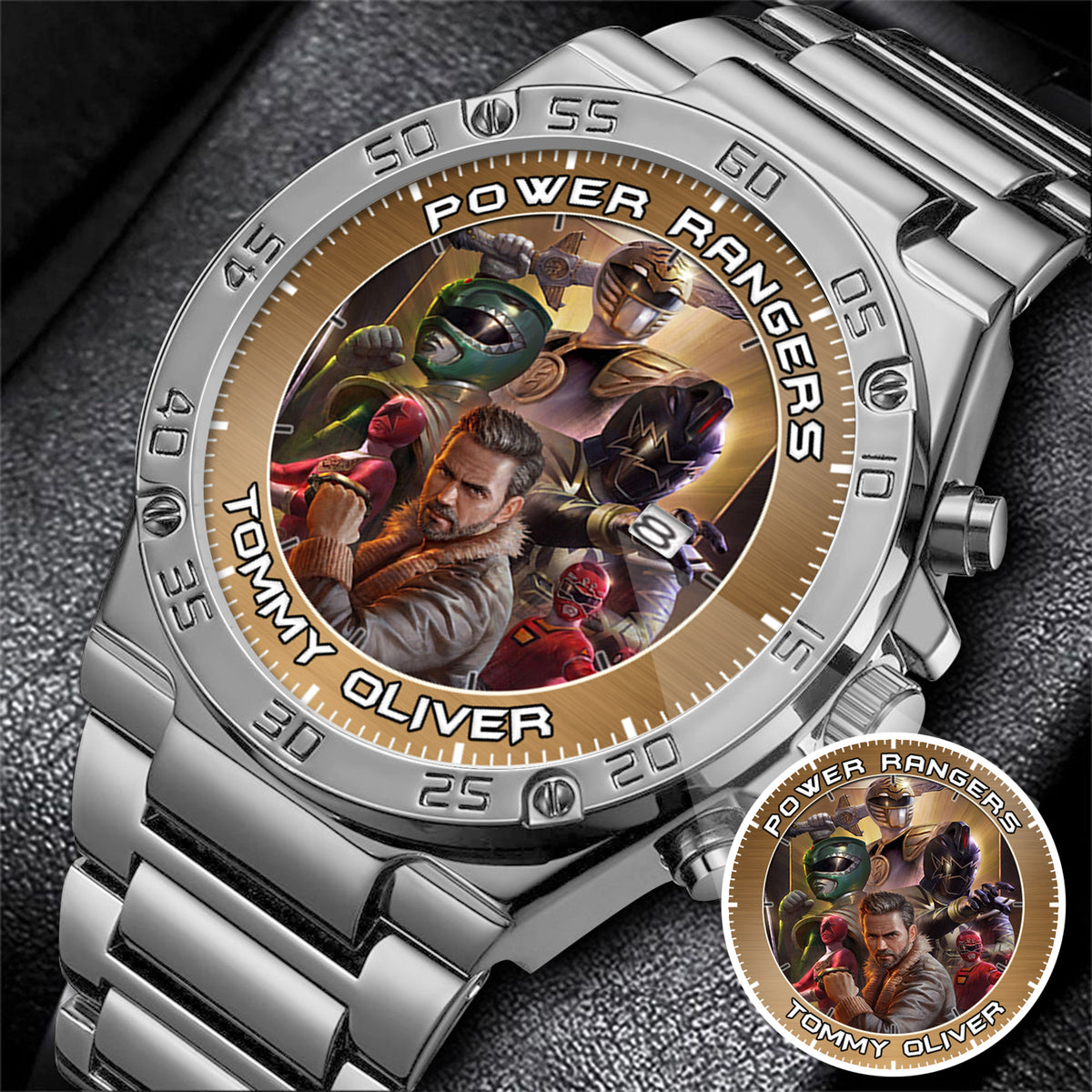 Legendary Tommy Oliver Rangers Art JDF Merories Custom Watch