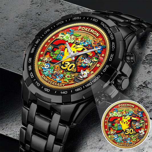 Anime Poke 30th Anniversary Coin Custom Watch