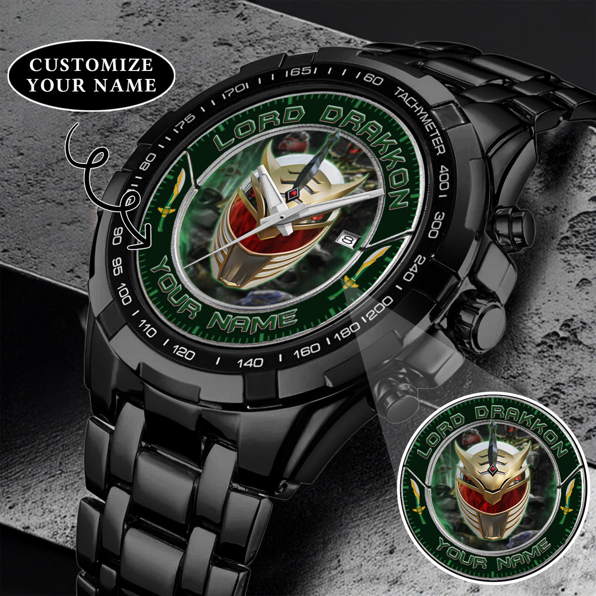 Power Rangers Lord Drakkon Helmet Custom Name Watch