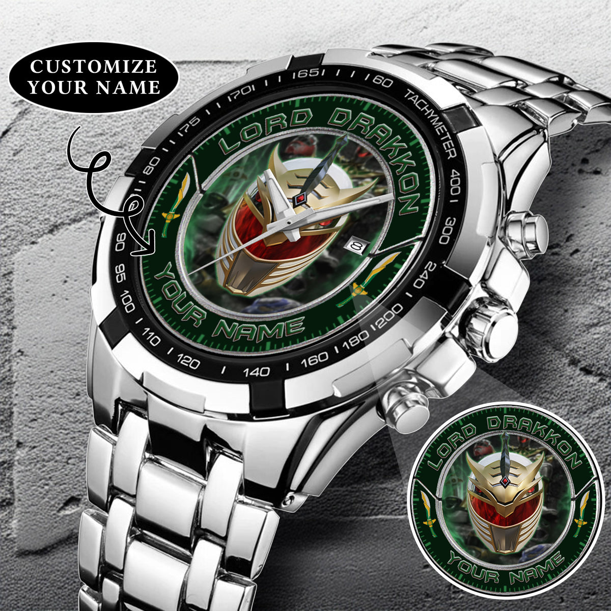 Power Rangers Lord Drakkon Helmet Custom Name Watch