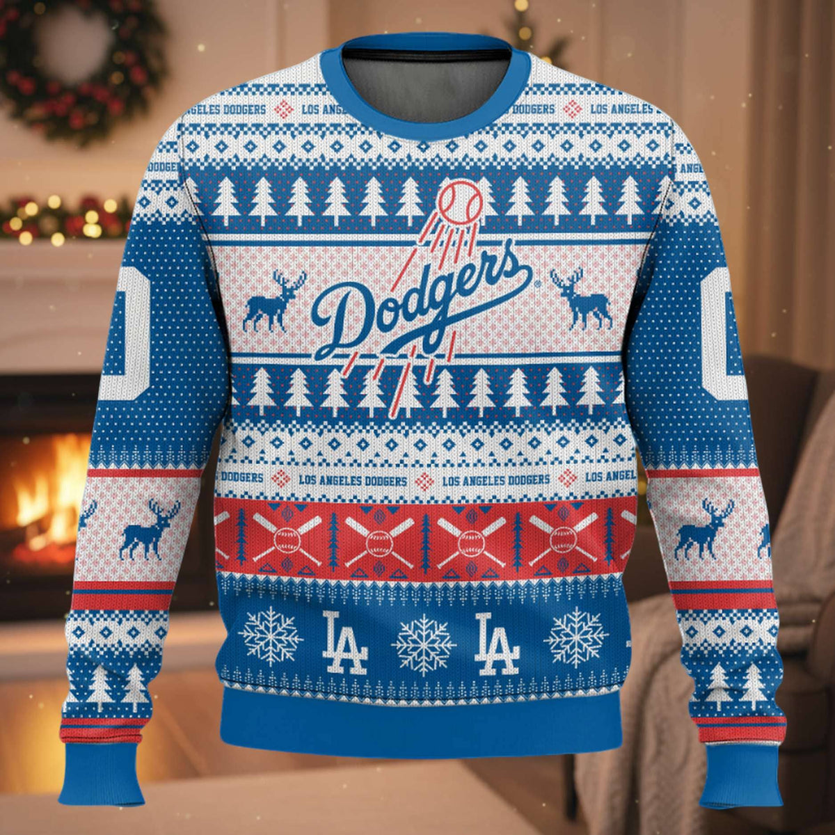 LA Dodgers 2025 Worlds Series Champion Christmas Ugly Sweatshirt