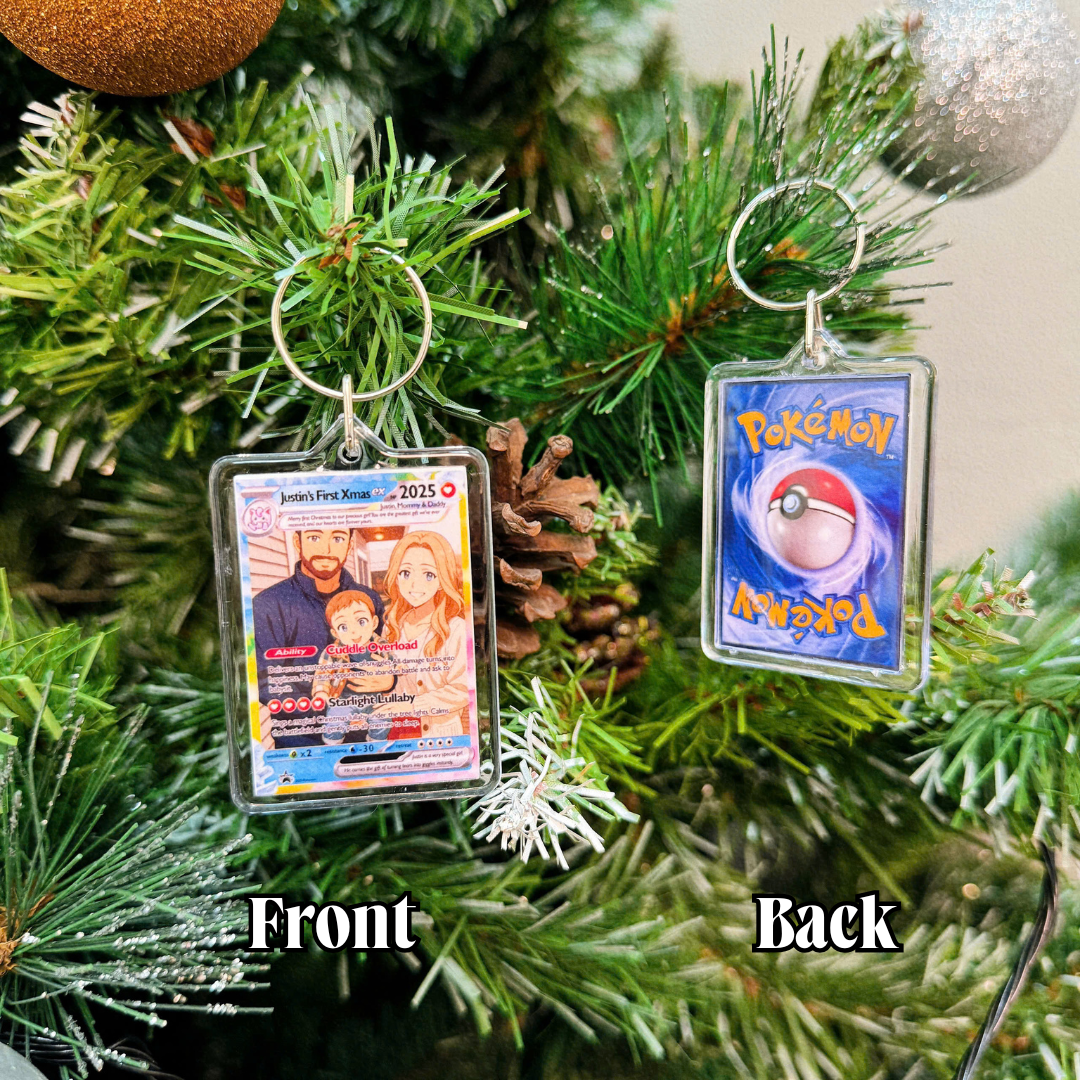 [ BUY 1 GET 1 FREE] Personalized PKM Family Photo Art Keychain
