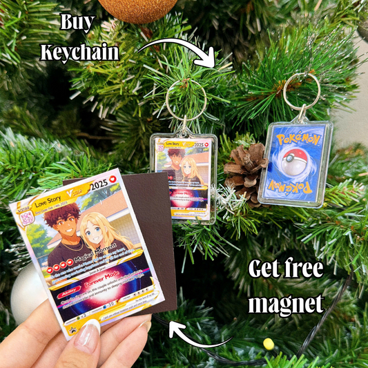 [ BUY 1 GET 1 FREE] Personalized PKM Anniversary Couple Photo Art Keychain
