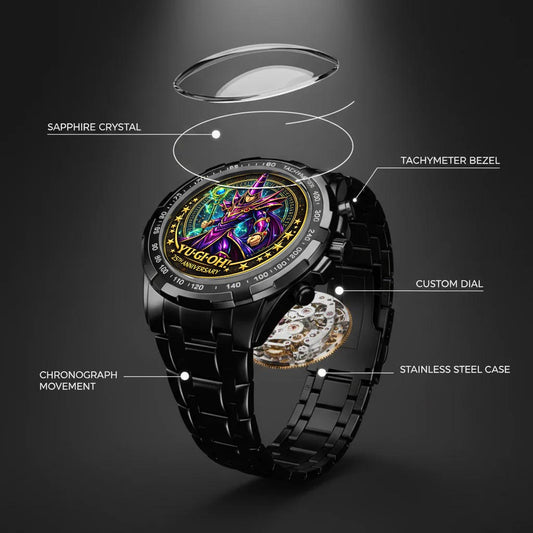 Anime Yugioh 25th Anniversary Coin The Dark Magician Custom Watch
