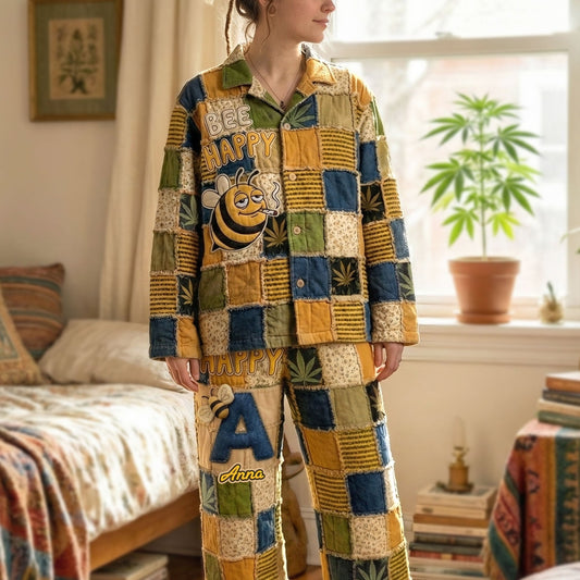 Bee Pajama Set - Personalized Gifts For Weed Lovers 01pati120126