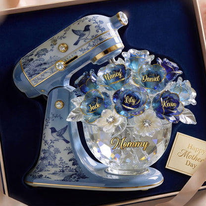 Baking Mixer Toile de Jouy Acrylic Plaque - Personalized Gifts For Mom 04PGTI310326