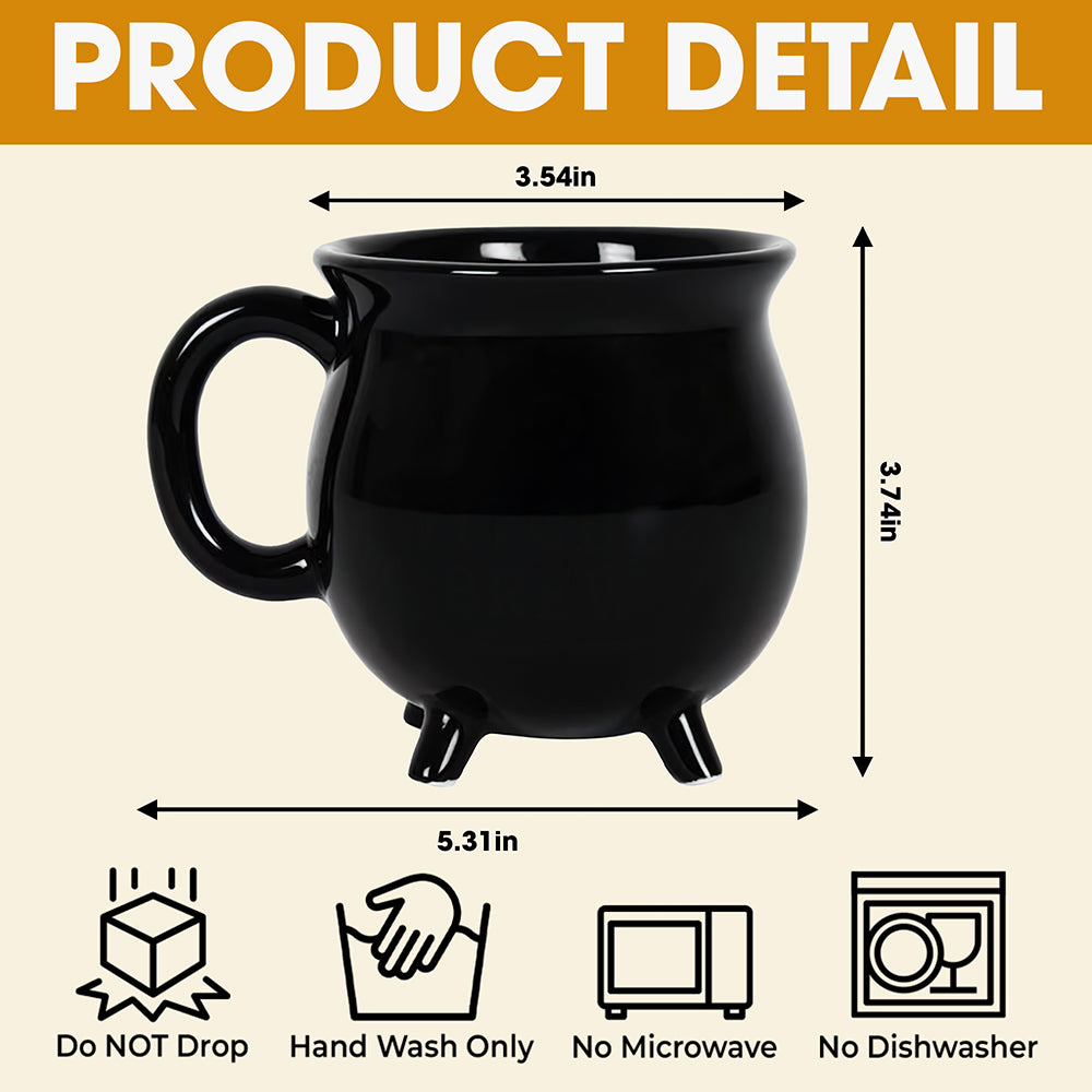 Witch Ceramic Cauldron Mug - Personalized Gifts 02totn180826