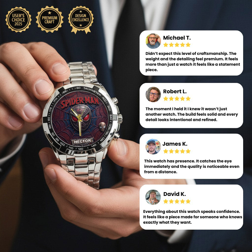 Spider Man Custom Name Limited Edition Watch