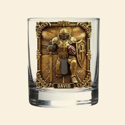 Kneeling Knight Sports Drinking Glass - Personalized Gifts For Christian 06HULU031025