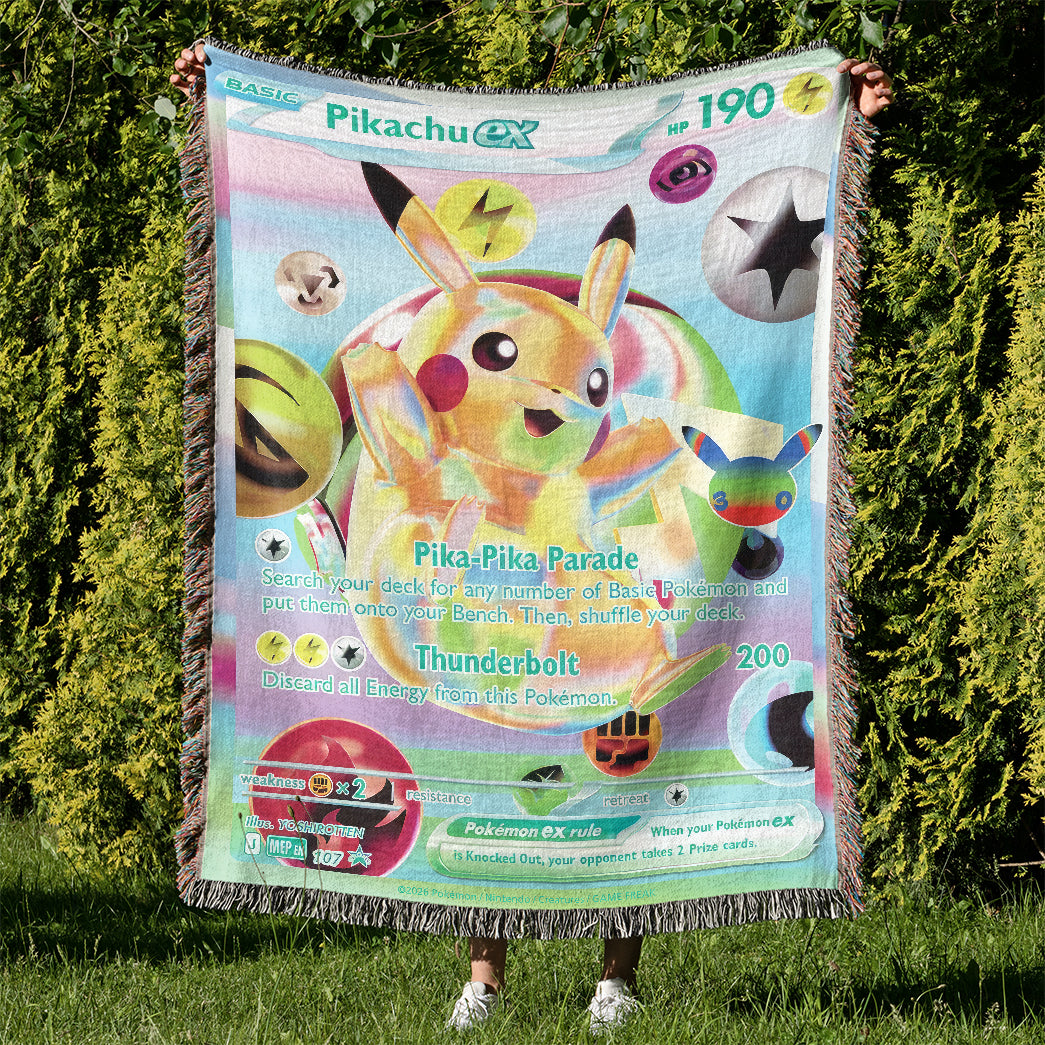 PKM Espeon ex Custom Printed Woven Blanket