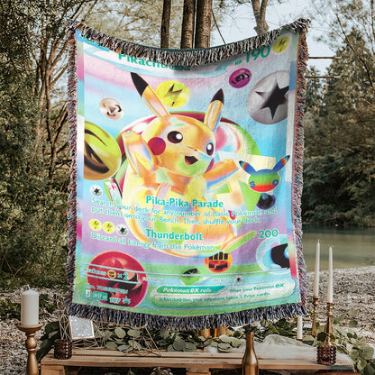 PKM Espeon ex Custom Printed Woven Blanket